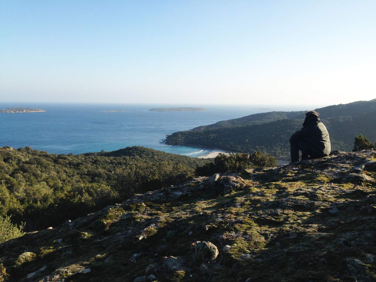 View over the sea Cartaggia in Corsica