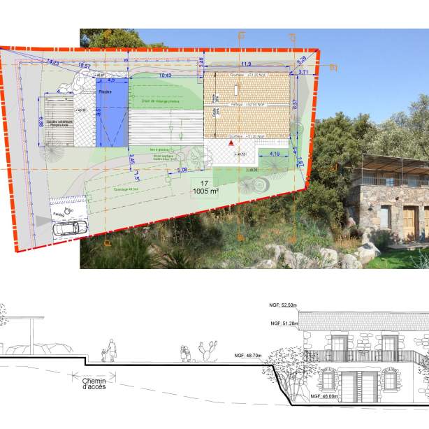 Plan de masse Casa di Petra Villa 17