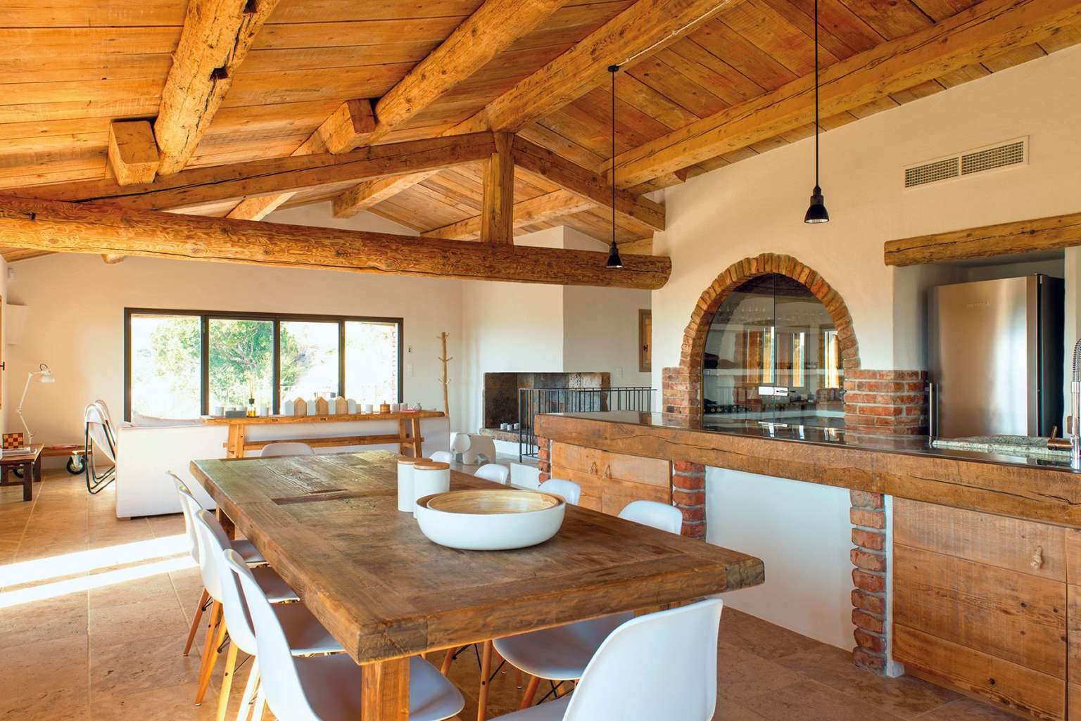 Intérieur en pierre et bois