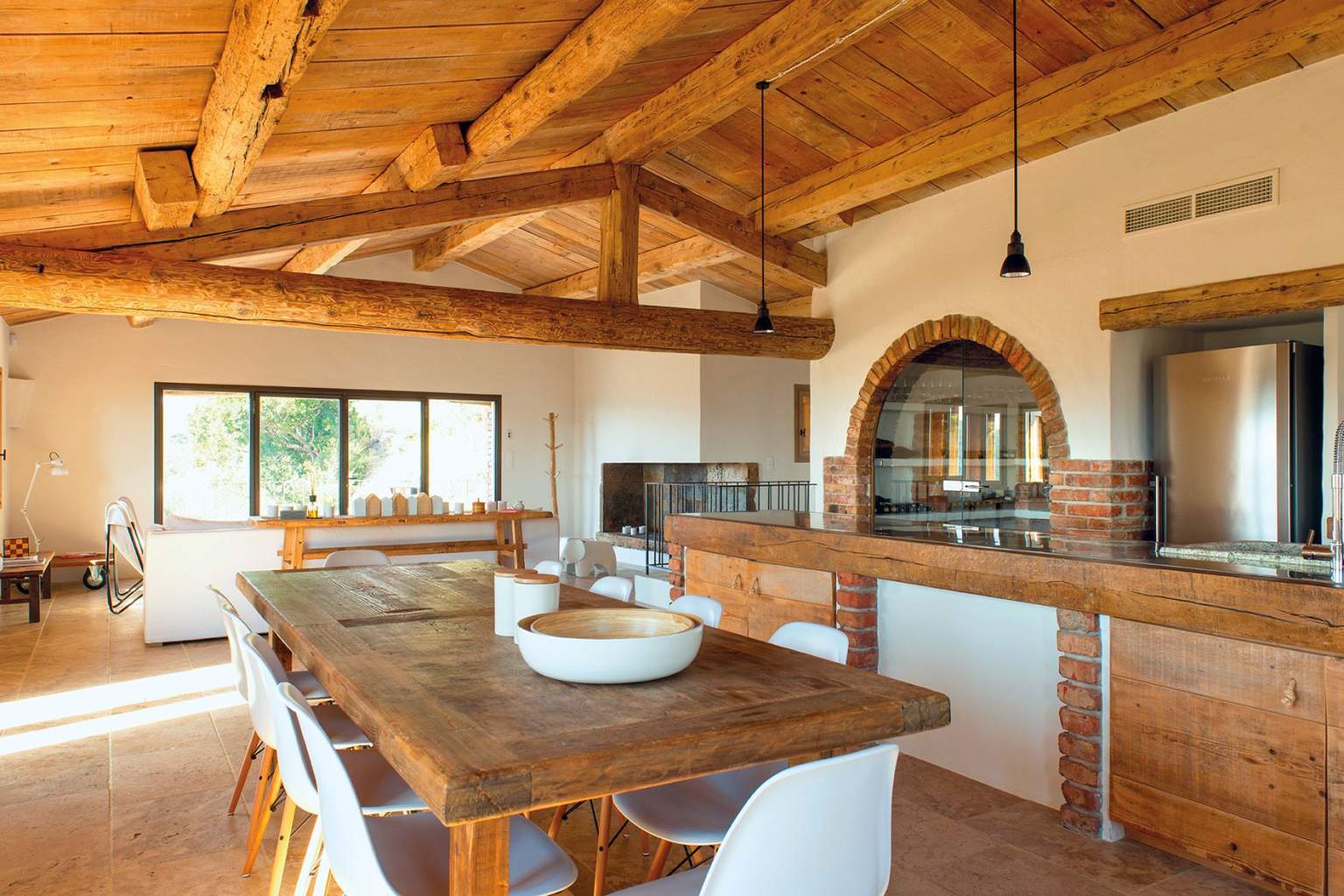 Stone and wood interiors