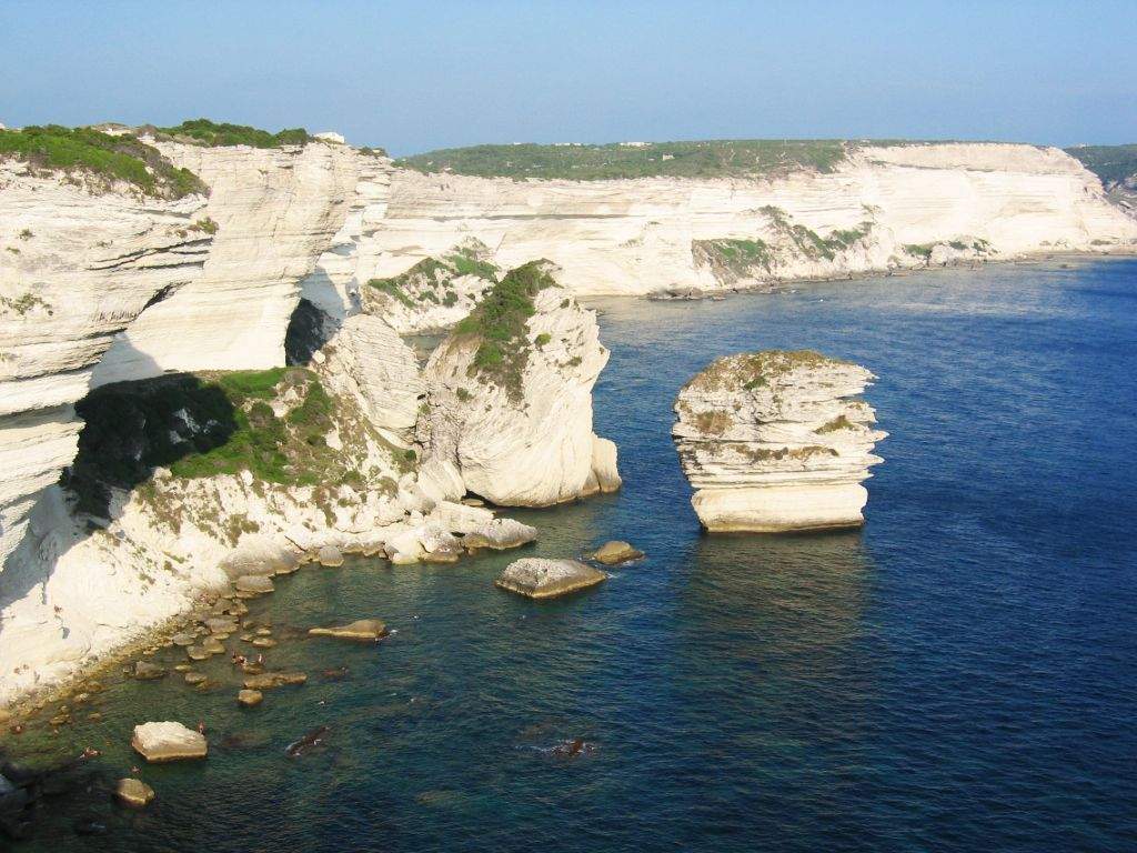 Cliffs in Bonifacio in Corsica